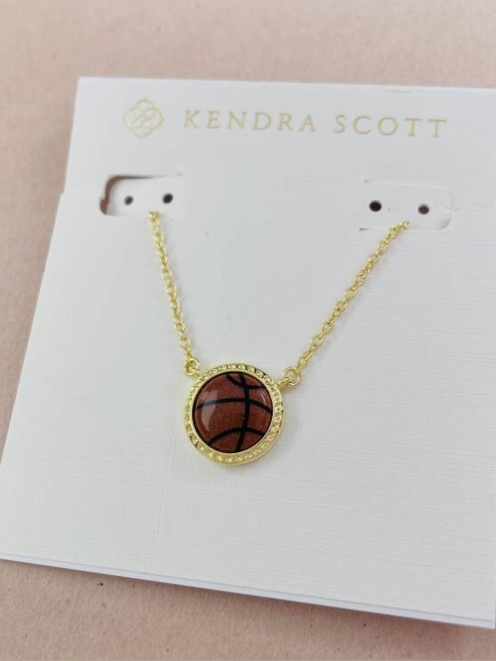 Kendra Scott Gold Basketball Necklace
